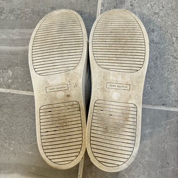 EUC Tory Burch Roselle Laser Cut Leather Slip On Sneakers Size 10 - Picture 6 of 10